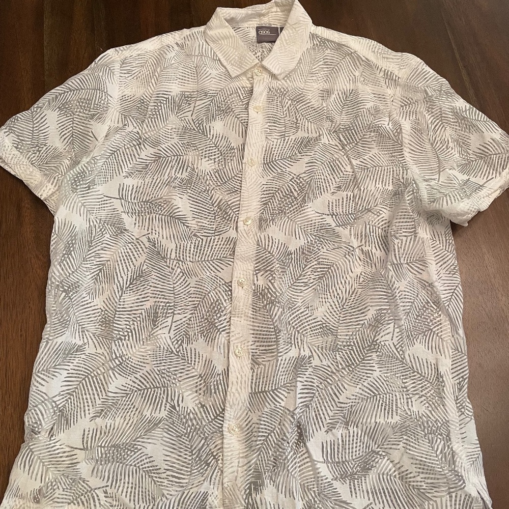 ASOS- sheer button up , ivory